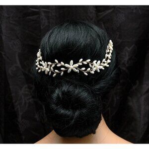 Pearl Wedding Bridal Headpiece Hair Vine